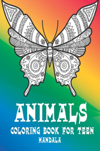 Coloring Book for Teen - Animals Mandala