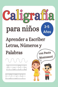 Caligrafía para niños en español de 3-5 años