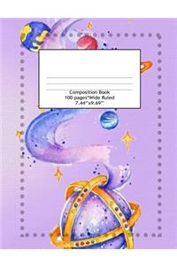 Composition Book Wide Ruled 100 Pages (7.44 x 9.69)