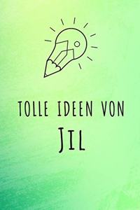 Tolle Ideen von Jil: Kariertes Notizbuch mit 5x5 Karomuster für deinen Vornamen