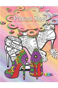 Fashion coloring books for women Princess shoes