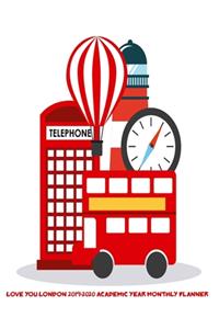 Love You London 2019-2020 Academic Year Monthly Planner