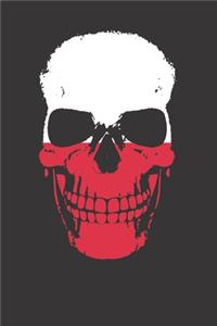Poland Flag Skull Notebook Journal