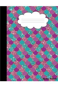 Mermaid Notebooks: Wide Ruled Composition Notebook for Students, Kids and Teens - 110 Lined Pages Journal for School and College for Writing & Notes