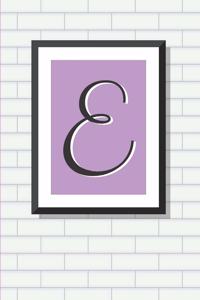 Initial E Personalized Blank Lined Journal Notebook