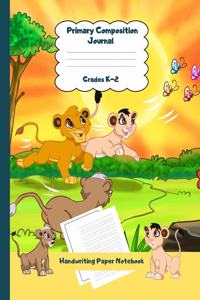 Primary Composition Journal Grades K-2 Handwriting Paper Notebook