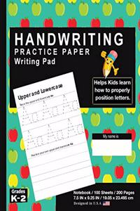 Handwriting Practice Paper Writing Pad