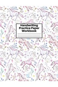 Handwriting Practice Paper Workbook
