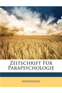 Zeitschrift Fur Parapsychologie