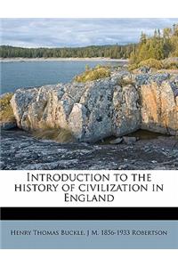 Introduction to the History of Civilization in England