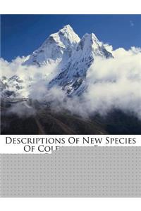 Descriptions of New Species of Coleoptera from California...