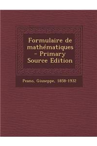 Formulaire de mathématiques
