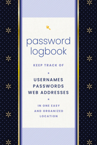 Password Logbook (Black & Gold)