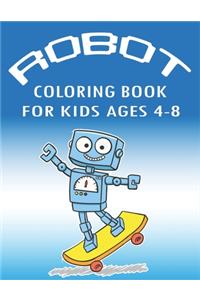 Robot Coloring Book for Kids Ages 4-8