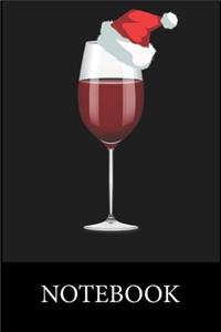 Wine Santa Christmas Notebook