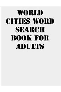 World Cities Word Search Book For Adults