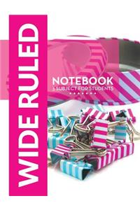 Wide Ruled Notebook - 3 Subject For Students