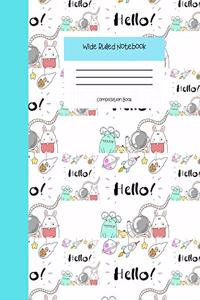 Wide Ruled Notebook Composition Book