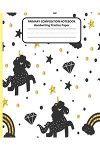 PRIMARY COMPOSITION NOTEBOOK Handwriting Practice Paper