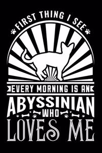 First Thing I see Every Morning Abyssinian Loves Me