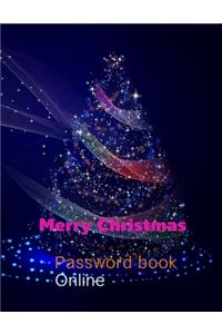 Password book & Social Online Phone Name For Friend,8.5"x 11" Password Organize With Merry Christmas Cover