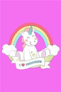 I Love Unicorn Notebook