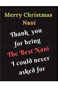 Merry Christmas Nani Notebook Journal