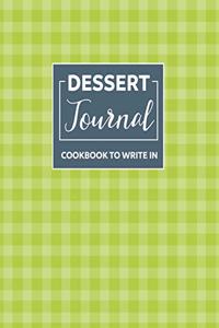 Dessert recipe book to write in