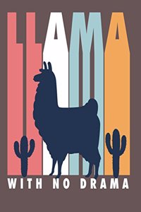 Llama with no drama: Llama with no drama on brown cover and Dot Graph Line Sketch pages, Extra large (8.5 x 11) inches, 110 pages, White paper, Sketch, Draw and Paint