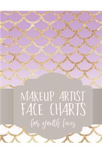 Makeup Artist Face Charts: Notebook with Boys Girls Faces for Face Painting and Makeup Artists