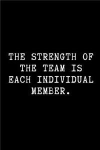 The Strength of the Team Is Each Individual Member.