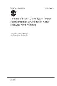 The Effect of Reaction Control System Thruster Plume Impingement on Orion Service Module Solar Array Power Production