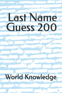 Last Name Guess 200