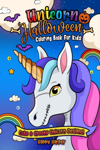 Unicorn Halloween Coloring Book