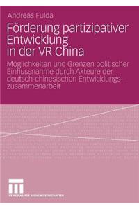 Förderung Partizipativer Entwicklung in Der VR China