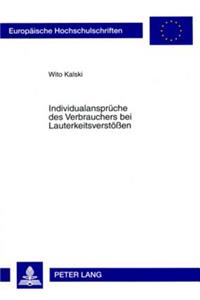 Individualansprueche Des Verbrauchers Bei Lauterkeitsverstoeßen