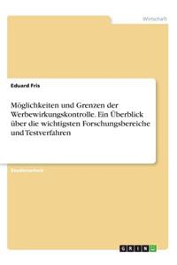 Möglichkeiten und Grenzen der Werbewirkungskontrolle. Ein Überblick über die wichtigsten Forschungsbereiche und Testverfahren