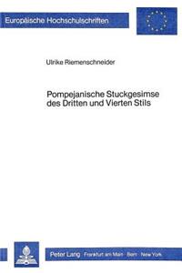 Pompejanische Stuckgesimse Des Dritten Und Vierten Stils