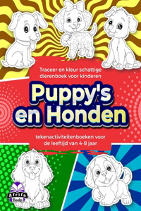 Traceer en kleur schattige dierenboek voor kinderen