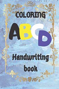 coloring ABCD, handwriting book