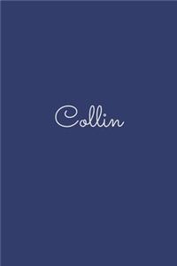 Collin: notebook with the name on the cover, elegant, discreet, official notebook for notes, dot grid notebook,