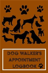 Dog Walker's Appointment Logbook Brown