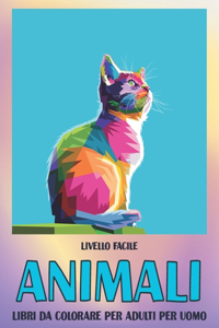 Libri da colorare per adulti per uomo - Livello facile - Animali