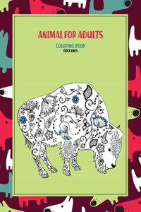 Coloring Book Animal for Adults - Thick Lines