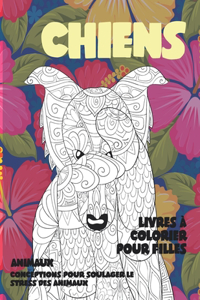 Livres à colorier pour filles - Conceptions pour soulager le stress des animaux - Animaux - Chiens