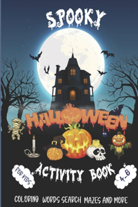 Spooky Halloween Activity Book for Kids Ages 4-8