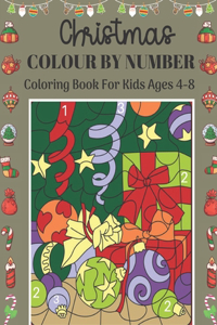 Christmas Colour By Number Coloring Book For Kids Ages 4-8