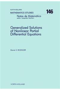 Generalized Solutions of Nonlinear Partial Differential Equations