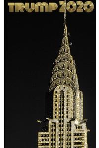 Trump-2020 Gold Chrysler Building writing Drawing Journal.