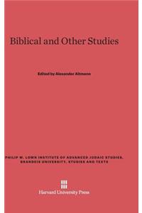 Biblical and Other Studies